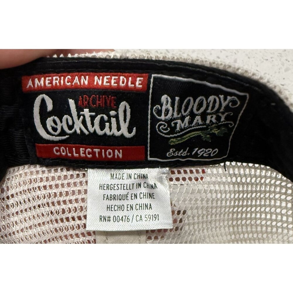 American Needle Original Bloody Mary Hair Of The Dog Mesh Trucker Hat Red White - Picture 5 of 5